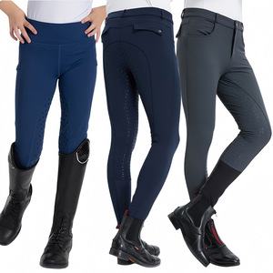 Womens Casual Horse Riding Breeches Silicone Knee Patch Soft Stretch Fabric Comfortable Sports Pants Equestrian For Sale <b>Online</b> - Product Image 1