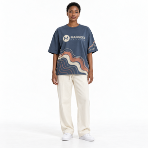 T-shirt de luxe pour femme, 100 % coton épais et couleur unie, personnalisable avec broderie surdimensionnée, idéal pour le fitness – Vente en gros de haute qualité - Product Image 3