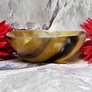 Bol en corne de buffle naturelle, magnifique, poli à la main, durable, pour une dégustation élégante et une décoration de fête, cadeau unique et écologique - Product Image 2