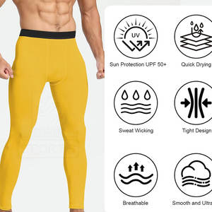 Pantalones de Compresión de Cintura Alta para Hombre 2026, para Fitness y Gimnasio, Spandex/Poliéster, Secado Rápido y Transpirables, Colores y Logotipo Personalizables - Product Image 6