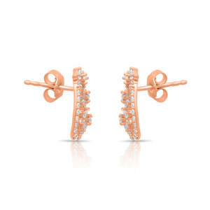 Chic Design Rose Gold Plated 925 <b>Silver</b> <b>Stud</b> Earrings Women's Jewelry Elegant Fashion Jewelry for Wedding bulk price - Product Image 4