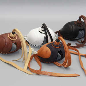 Cetrería Hawking Capucha árabe Capucha estilo Qatar Capucha Qatri de cuero genuino con tirantes de cuero Equipo de cetrería - Product Image 3