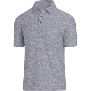 Chemises pour hommes en polyester/coton de qualité supérieure, devant uni, tricotées, séchage rapide, style anglais, vêtements d'été pour hommes - Product Image 1