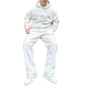 Ensemble sweat-shirt et pantalon de survêtement pour homme, personnalisé avec logo de fabricant OEM, coupe ample et épaisse, style jogging décontracté - Product Image 1