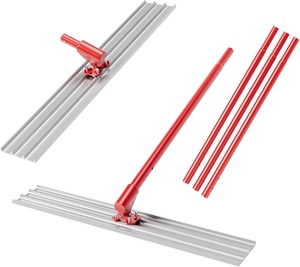 Concrete Bull Float, Aluminum Magnesium, 48 x 8" Square End <b>Tool</b> with 4 Extendable Red Poles,Adjustable bracket,Durable <b>Tool</b> Kit - Product Image 1