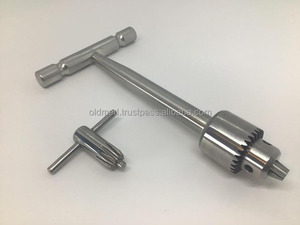 Poignée en T médicale avec embout |   Introducteur de fils et de broches orthopédiques |   Acier inoxydable - Product Image 1
