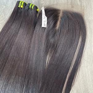 ผมต่อเวียดนามแท้สีดำธรรมชาติคุณภาพสูงแบบตรง ย้อมสีได้ ราคาขายส่ง - Product Image 6