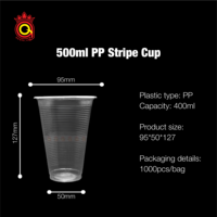Gobelets jetables écologiques en plastique PP QUANG QUAN 95 mm 14 17 20 24 oz à paroi simple pour smoothies, thé au citron, thé aux perles, café avec couvercles