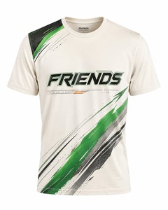Camiseta de Manga Corta para Hombre con Logotipo Frontal, Sólida, Transpirable, Corte Regular, Cuello Redondo, Tejido de Felpa, 100% Algodón - Product Image 1