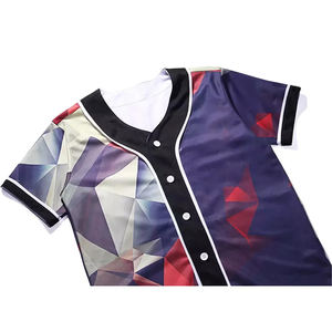 Camiseta de Béisbol Personalizada con Transferencia Térmica, Transpirable, Talla Grande, Manga Corta, Uniforme de Equipo OEM, Ropa Deportiva de Fábrica - Product Image 4
