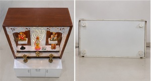 Designer Peacock Feather Cutting Temple Home Customized Buy Modern Wooden Pooja <b>Mandirs</b> At Factory Prices Teak Wood Pooja Ghar - Product Image 5