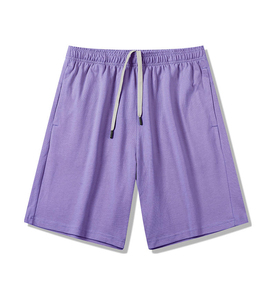 Pantalones Cortos de Lona Premium para Hombre, Lisos, Teñidos, con Cordón Ajustable en la Cintura Elástica, para Uso Casual - Product Image 6
