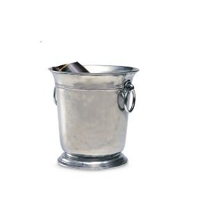 Enfriador de vino ecológico de aluminio fundido con acabado plateado, cubitera para champán con asa para bar y fiestas, enfriadores de cerveza. - Product Image 4