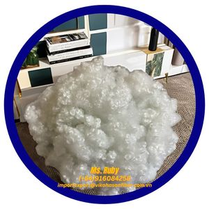 HCS White Fiber Recycled 15d 3d Hollow Conjugated Siliconized Polyester Staple Fiber PSF GRS OEKO <b>TEX</b> Certified Concrete Staple - Product Image 3