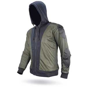 เสื้อแจ็คเก็ตมีฮู้ดบุผ้าฝ้ายแบบระบายอากาศได้ สีดำเทา รุ่น 2026 Custom Motorcycle CE สำหรับทุกเพศ - Product Image 5