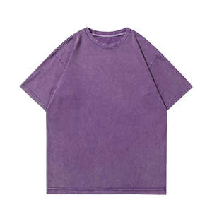 T-shirts en coton surdimensionnés pour hommes grandes tailles, personnalisables avec logo, effet délavé, broderie personnalisée, respirants et à séchage rapide. - Product Image 5