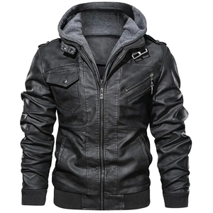 Veste en cuir véritable pour homme de qualité supérieure pour l'automne et l'hiver, style streetwear, teinture unie, avec service OEM, veste en cuir pour homme - Product Image 5