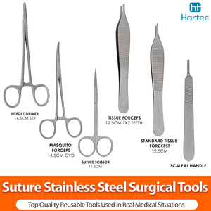 Kit de Práctica de Sutura para Estudiantes de Medicina, Residentes y Médicos en Práctica, con Almohadilla de Silicona Grande y Juego de Herramientas - Product Image 3