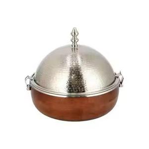 Plat de service ovale de luxe en acier inoxydable argenté avec couvercle, chauffe-plat pour buffet, plateau de service pour hôtels et traiteurs - Product Image 3