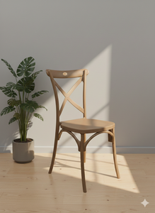 Silla Moderna de Plástico Impermeable para Restaurante, Cafetería, Mocha, para Uso en Exteriores - Product Image 3