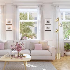 Lámpara de Pie Moderna Minimalista para Dormitorio, Diseño LED, 10 LED de Hierro, Estilo Nórdico Moderno, Blanca, para Sala de Estar, 15-30 7.5 - Product Image 4