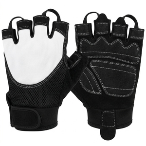 Guantes Deportivos Transpirables de Medio Dedo con Soporte para Muñeca, de Poliéster, para Mujeres y Hombres, para Entrenamiento y Levantamiento de Pesas - Product Image 1