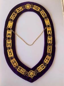BEST ACTION PRODUCTS Collier chaîne Royal Arch Chapter - Plaqué or, velours violet, orné de bijoux, modèle CC-1000 pour chiens - Product Image 6