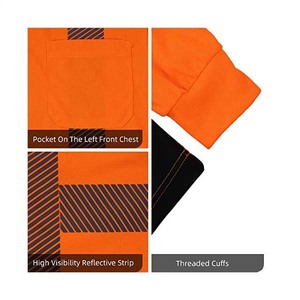 Camiseta de Seguridad Reflectante de Alta Visibilidad, Manga Larga, Dos Tonos, Ropa de Trabajo, Uniforme de Construcción, Camiseta de Seguridad Industrial con Bolsillo - Product Image 4