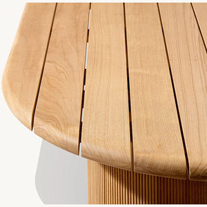 Ensemble de table de bar de jardin en teck et rotin moderne et luxueux, meubles d'extérieur durables pour la cour et le parc - Soria - Product Image 3