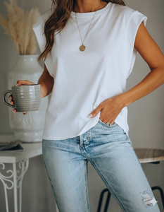 T-shirt décontracté unisexe en polycoton 180g, fabrication OEM EHRI, col rond, respirant, écologique, avec détails perforés - Product Image 5