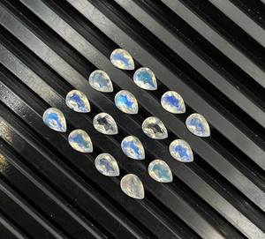 Lote de Piedras Preciosas Sueltas de Piedra Lunar Arcoíris Natural, Corte Pera, 5*7 MM, Certificadas por IGI, para Joyería - Product Image 1