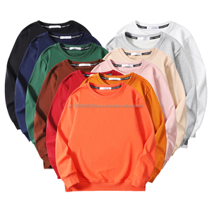 Sweat-shirt à cordon en velours côtelé blanchi côtelé personnalisé Vintage col rond 100 coton vente en gros de sweats à col rond cordon vierge femmes - Product Image 6