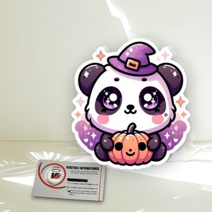 Palette d'extension de cils en acrylique, design Halloween Sorcière Panda, formes cœur, carré et cercle, outil de beauté - Product Image 1