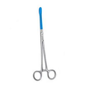 Pinzas de Esponja Recubiertas de Azul de 9.5 Pulgadas, Rectas, Electroquirúrgicas, para Ginecología, Instrumento Quirúrgico de Acero Inoxidable Alemán Antiadherente - Product Image 5