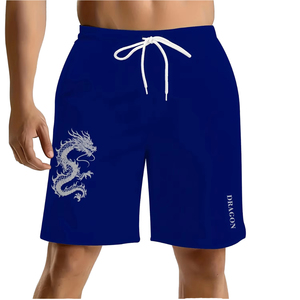 Short de sport décontracté pour homme en toile 100 % polyester, respirant, séchage rapide, taille mi-haute, idéal pour l'été et la plage, respectueux de l'environnement - Product Image 1