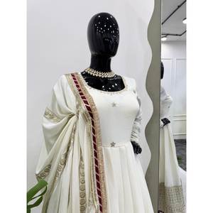 Vestido de dama de honor de trabajo con borde de encaje de secuencia de hilo para ropa de fiesta - Product Image 2