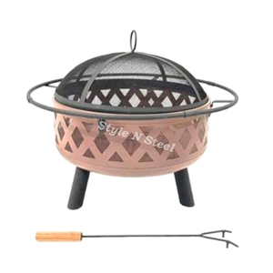 Classical <b>Fire</b> <b>Pit</b> Heat Resistant Paint Freestanding Design Coal/Wood Burning Outdoor & BBQ - Product Image 3