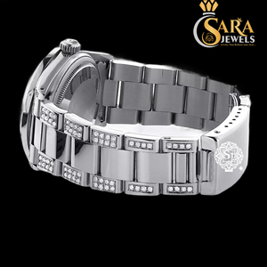 VVS Moissanite นาฬิกาสเตนเลสสตีลหน้าปัดสี่เหลี่ยมเพชรหรูหราปรับแต่งได้ด้วยเพชร - Product Image 1