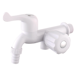 Grifo de Doble Salida Personalizado OEM, Blanco, ABS, Resistente al Óxido, Multifunción, para Baño, Grifo de Agua para Lavabo VN139PP-T7 KSN Vietnam - Product Image 1