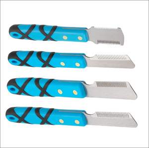 Cuchillo Profesional para Pelar Perros, Juego de 6 Piezas de Acero Inoxidable + Herramientas de Madera para el Cuidado del Pelaje y Recorte de Mascotas - Product Image 3