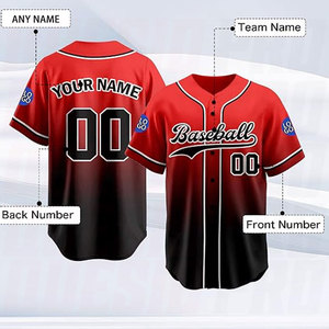 Custom <b>Baseball</b> Jerseys Wholesale Tackle Twill Embroidery Sublimation Factory <b>Baseball</b> Shirts with Custom Team Name Number Youth - Product Image 2