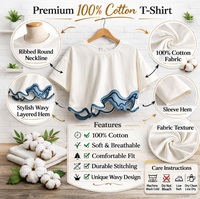 T-shirts Streetwear OEM pour femmes en coton 100% ringspun, écologiques, respirants, design personnalisé, 220g, fabriqués en Inde