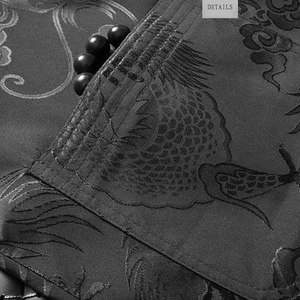 Costume Tang pour Mariage, Vêtement Formel pour le Marié, Veste Traditionnelle Chinoise en Coton et Polyester pour Hommes - Product Image 3