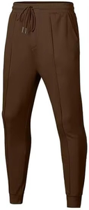 Ensemble de survêtement beige pour homme, manches longues, col montant, fermeture éclair sur le devant, style décontracté et sportif, vêtement d'automne, respirant, polyester et coton - Product Image 3