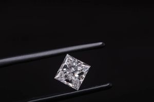 Diamant synthétique de laboratoire de qualité supérieure, taille princesse, 1 carat, couleur D, clarté VVS2, fantaisie vif, pour la fabrication de bijoux - Product Image 4