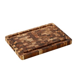 Planche à découper écologique en bois d'acacia, modèle rectangulaire, avec poignées, vente directe usine, prix de gros - Product Image 1