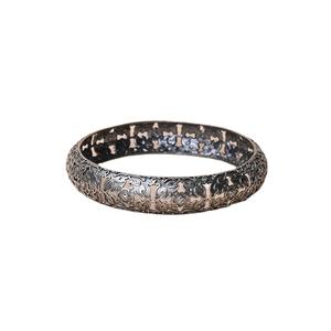 Leaders in Selling 925 <b>Sterling</b> <b>Silver</b> Oxidised Plated Stone Studded Women's Kada Bangles for Wedding Party Wear at Low Price - Product Image 1