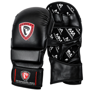 ถุงมือ MMA สำหรับฝึกซ้อมแบบสปาร์ริงและกราปลิง  แบบติดตีนตุ๊กแก  ทำจากหนัง PU สำหรับการฝึกซ้อม  ขายส่ง รับผลิตแบบ OEM และติดฉลากส่วนตัว - Product Image 1