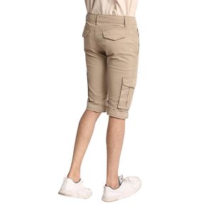 Shorts cargo kaki pour homme, taille mi-haute, 100% coton Oxford, respirant, écologique, imperméable, décontracté, plusieurs poches, fermeture éclair - Product Image 3