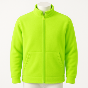 Basic Solid Color Front Zip Hoodie Sweatshirt Custom <b>Thick</b> <b>Fleece</b> Side Two Pocket Embroidery Printing Design Organic Cotton - Product Image 2